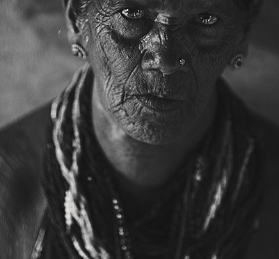 Portrait of a Halakki tribe woman